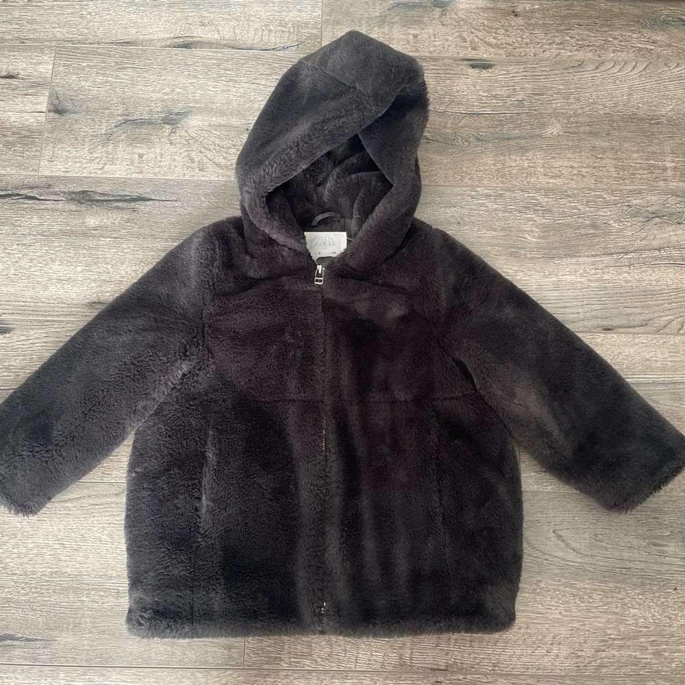 Zara Kids Charcoal Puffer Coat